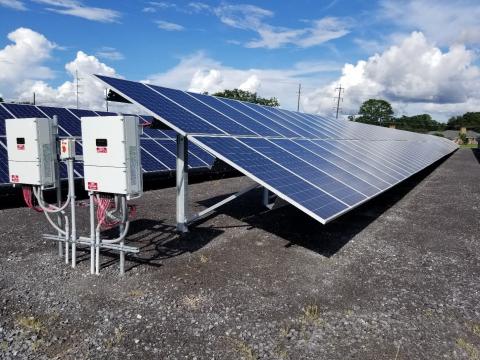Solar panels at UL Lafayette's PART Lab